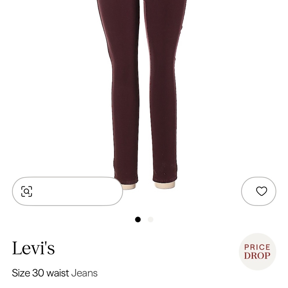 Levi's Women's Deep Wine Skinny Jeans